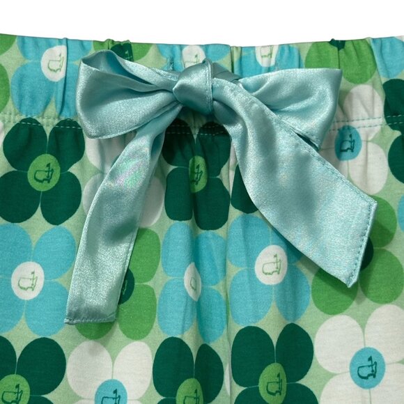 Magnolia Lane Women's Masters Pajama Pants Loungewear Green Blue Cotton Size XS - Picture 3 of 12